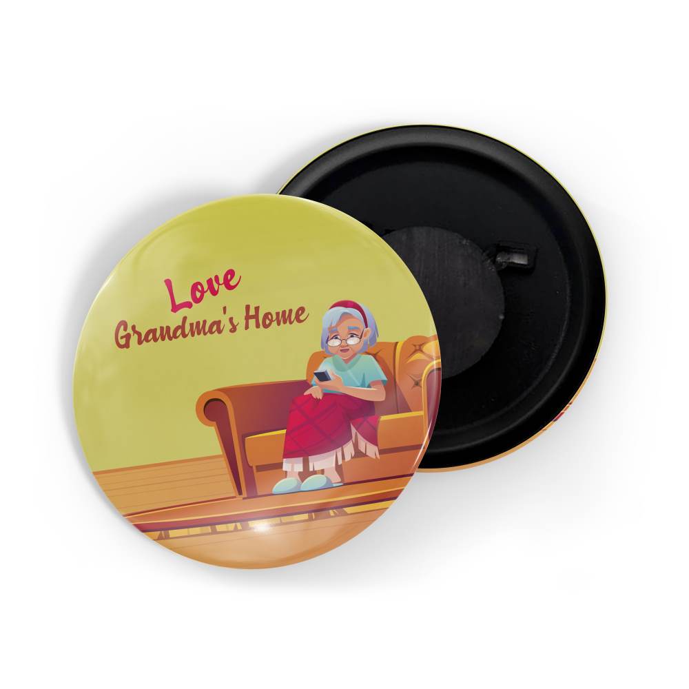 dhcrafts Fridge Magnet Multicolor Love Grandma's Home Glossy Finish Design Pack of 1